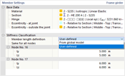 Member Settings for Stiffness Classification
