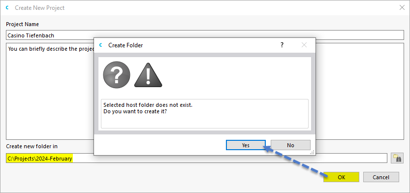 Creating New Project Folder