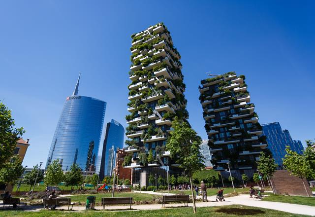 Bosco Verticale in Milan, Italy, as Impressive Example of Low-Tech Architecture