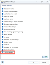 FAQ 005460 | I have customized my toolbars. How can I save these settings to use them on another computer?