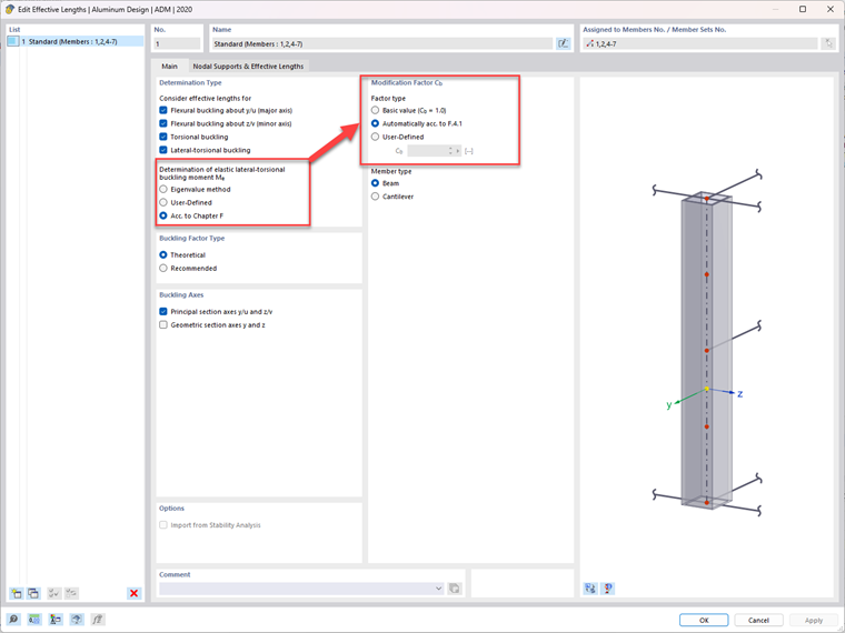 KB 001874 | LTB Analysis According to ADM 2020 Sec. F.4 in RFEM 6