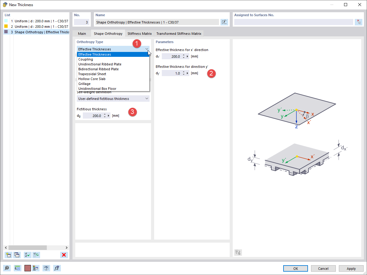 Selecting Orthotropy Type and Defining Parameters
