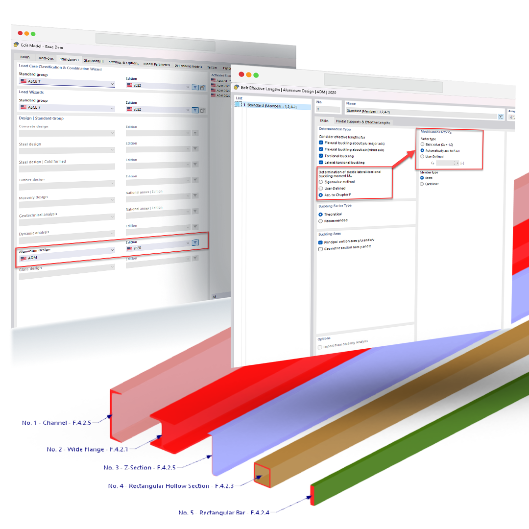 LTB Design According to ADM 2020 Sec. F.4 in RFEM 6