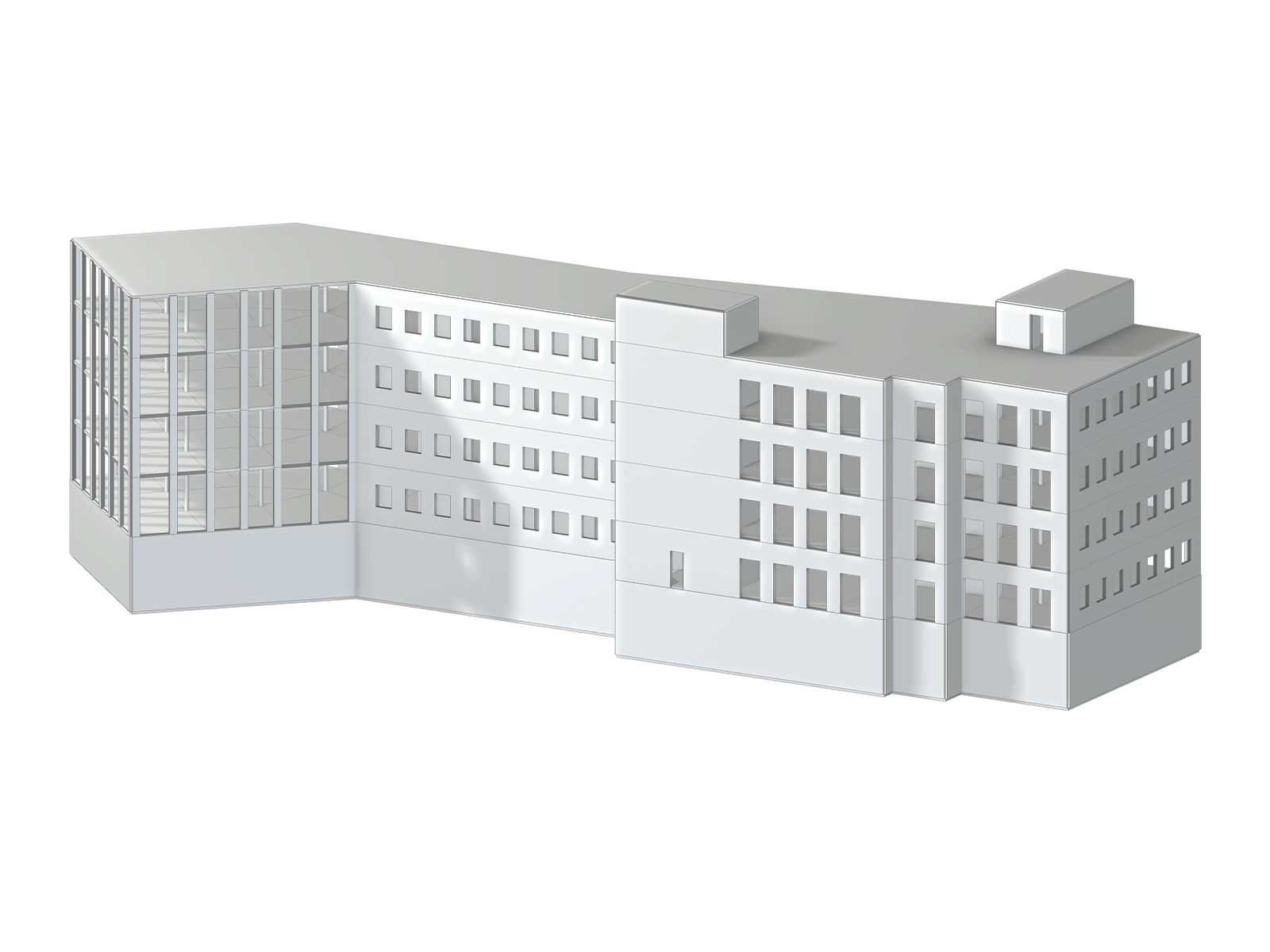 Model 004822 | Angled Office Building