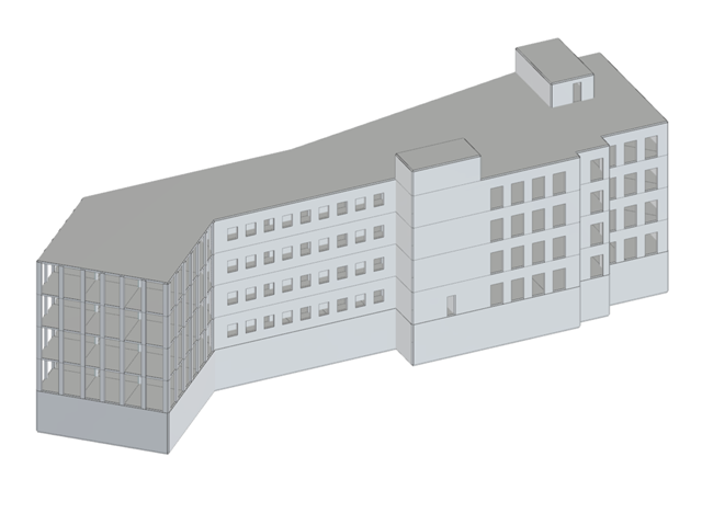 Model 004822 | Angled Office Building