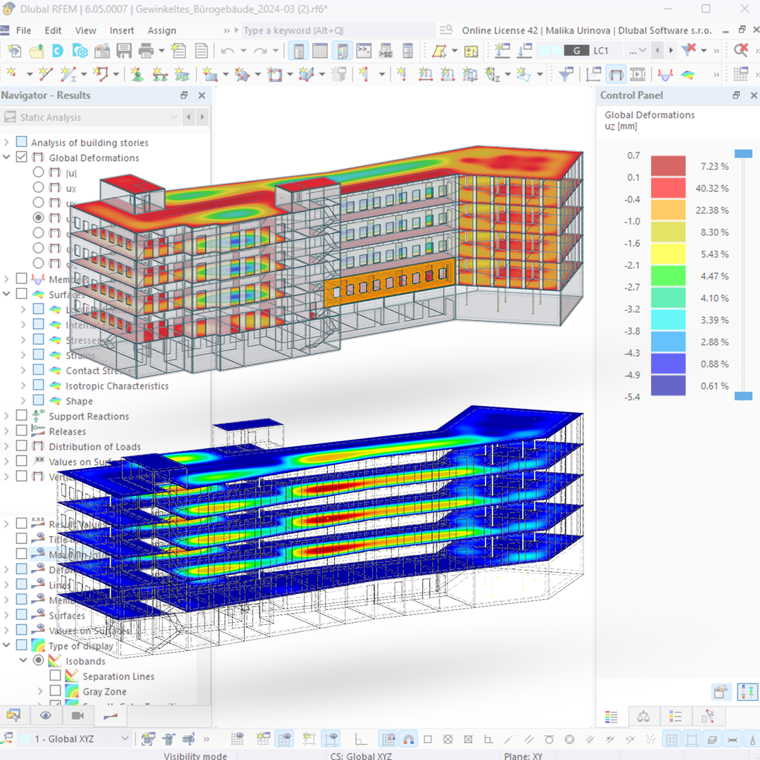 Angled Office Building
