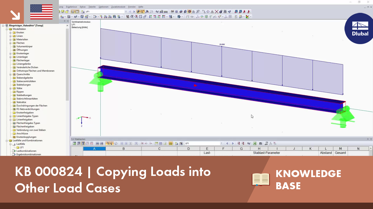 KB 000824 | Copying Loads into Other Load Cases