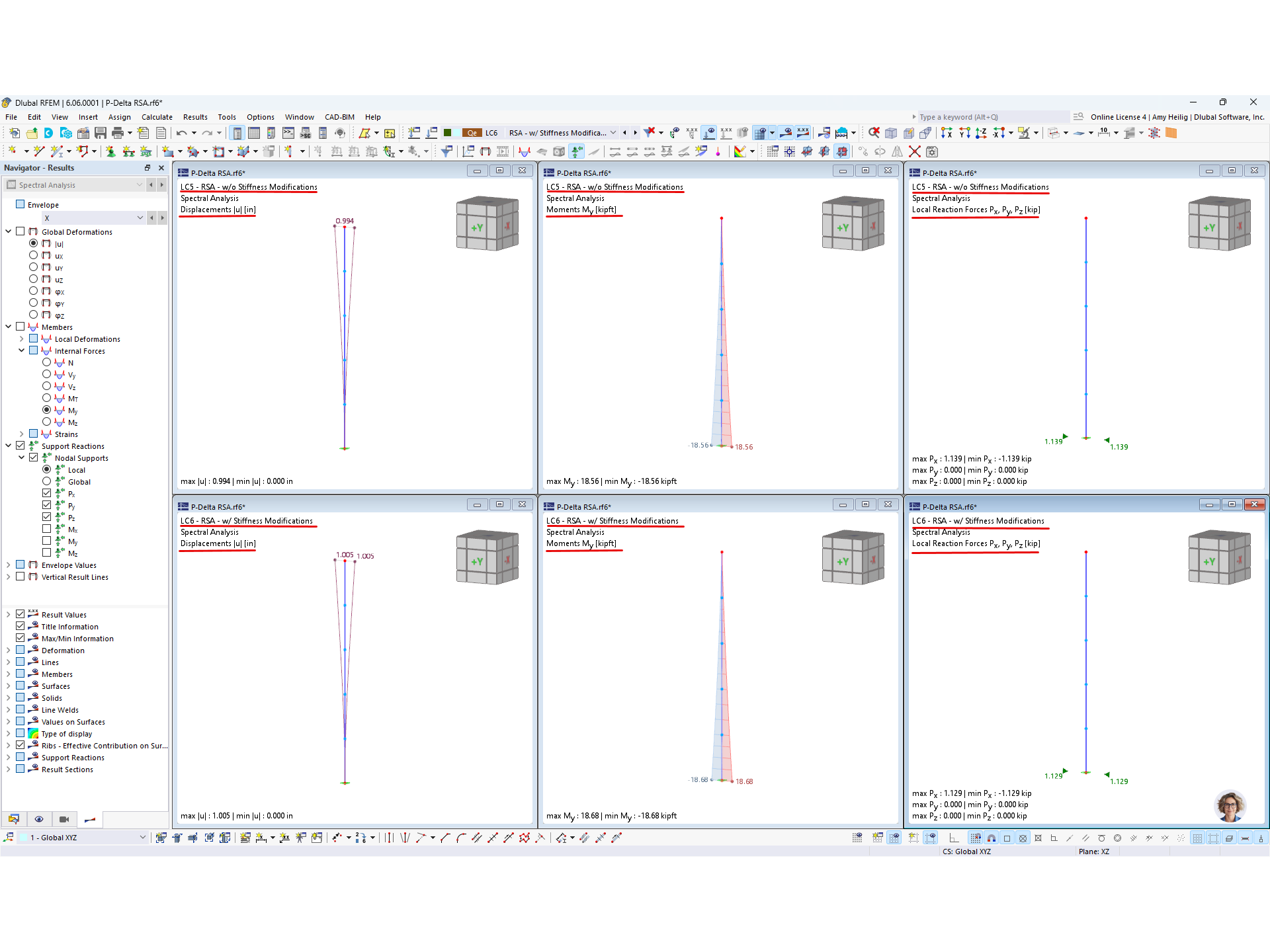 KB 001877 | ASCE 7-22 and NBC 2020 Seismic P-Delta Considerations in RFEM 6