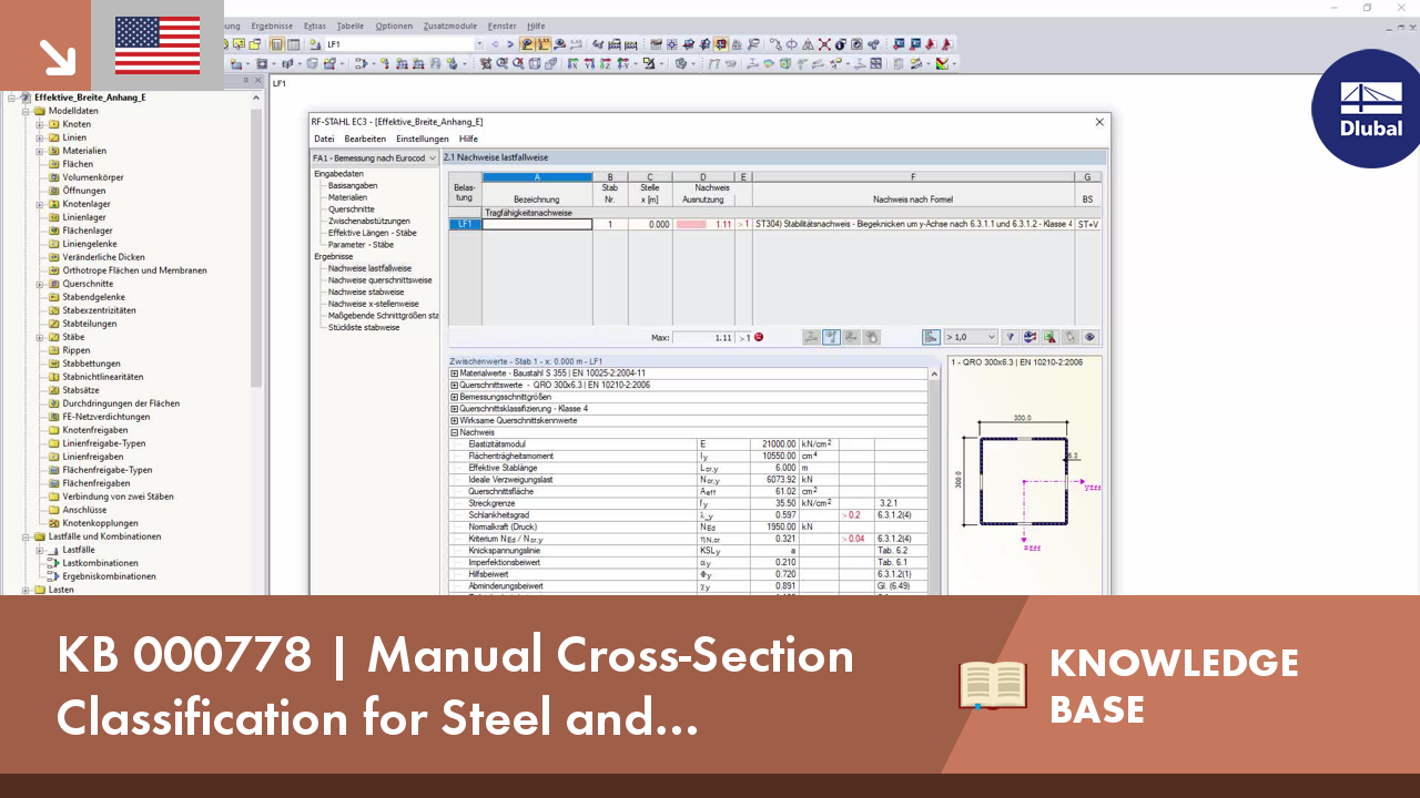 KB 000778 | Manual Cross-Section Classification for Steel and Aluminum ...