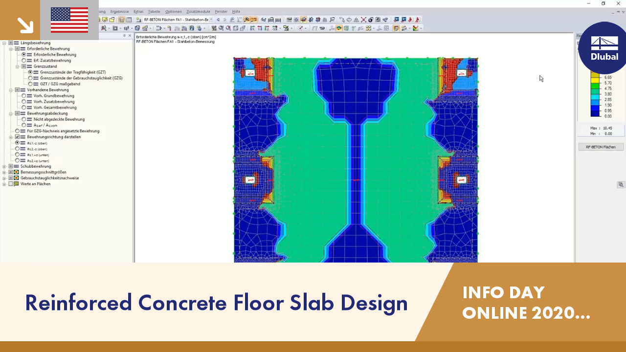 Reinforced Concrete Floor Slab Design | RFEM | Info Day Online | 12.15. ...