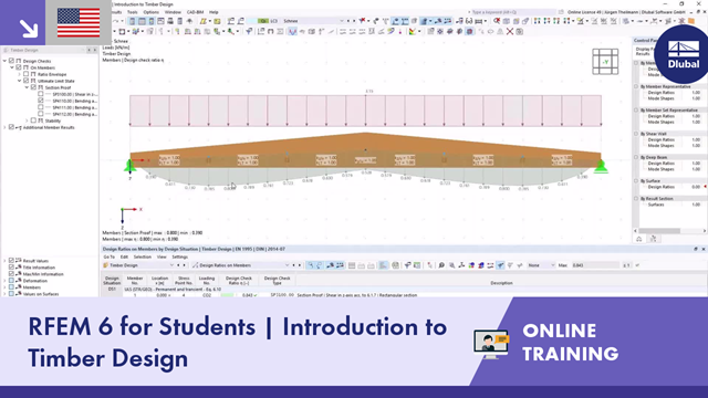 RFEM 6 for Students | Introduction to Timber Design