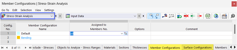 Assigning Member Configuration in Table