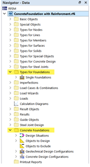 Categories for Concrete Foundations in Navigator