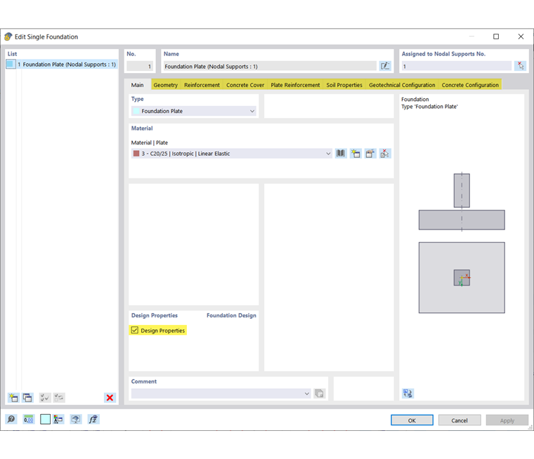 Activating Design Properties of Foundation
