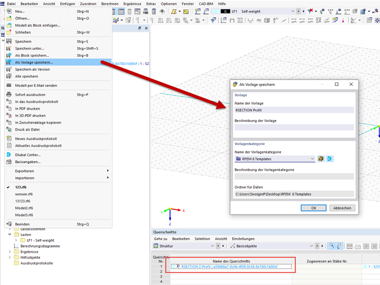 Als Vorlage speichern