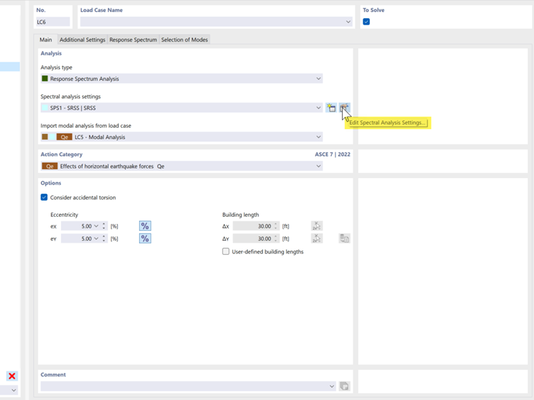 Checking Spectral Analysis Settings