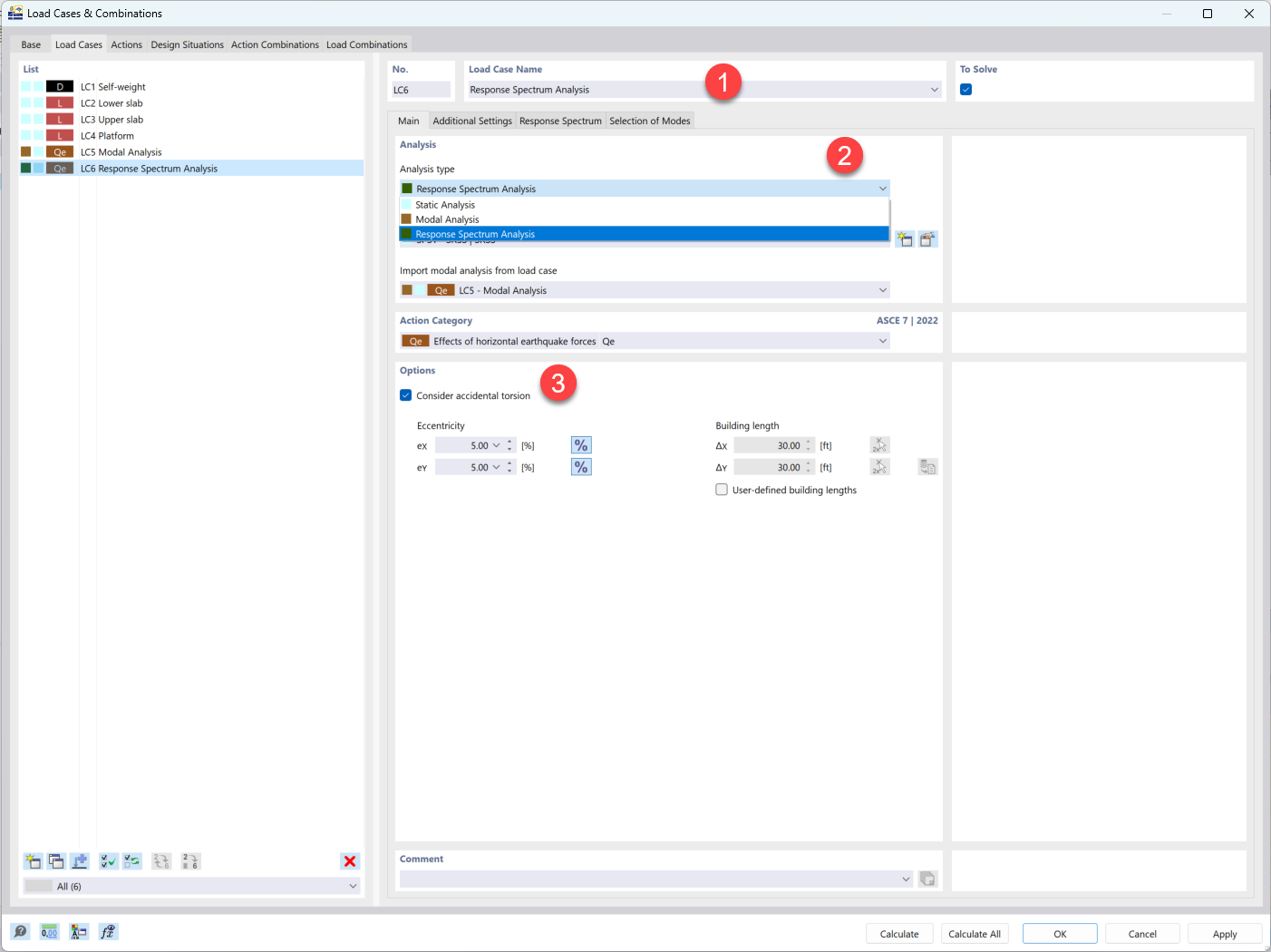 Creating Spectral Analysis Load Case