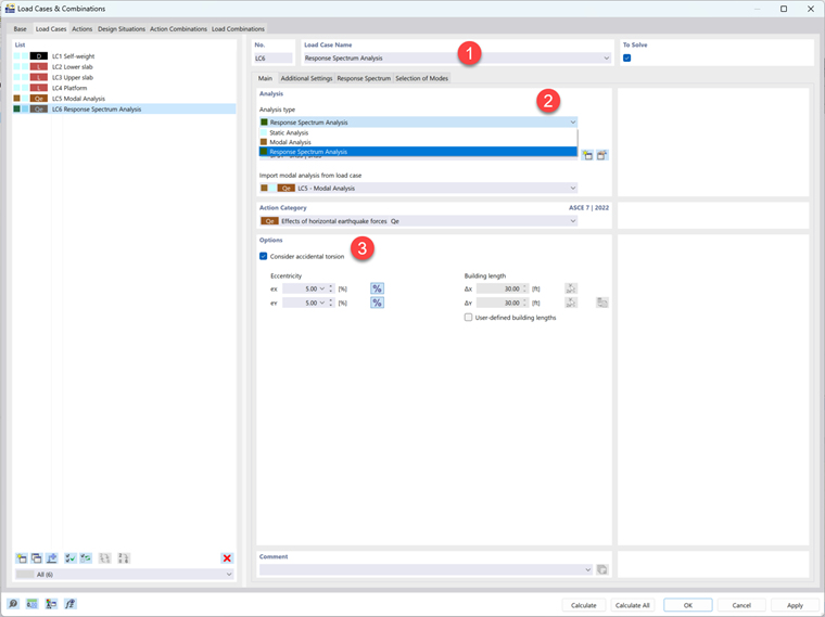 Creating Spectral Analysis Load Case