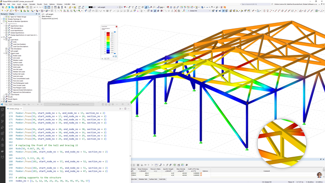 Deformation of Timber Structure in RFEM 6 | Webservice and API