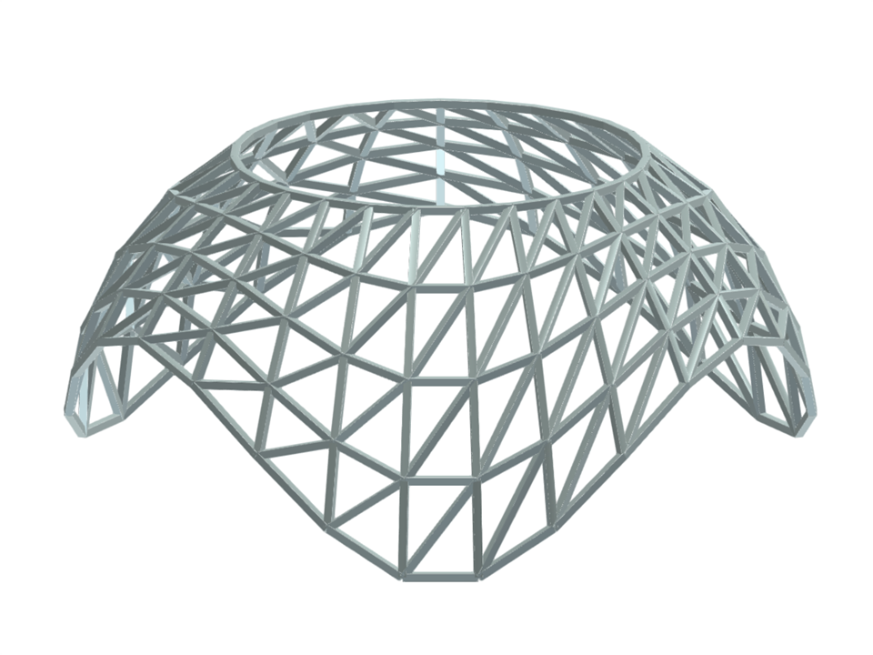 Model 004925 | Aluminum Round Grid Shell