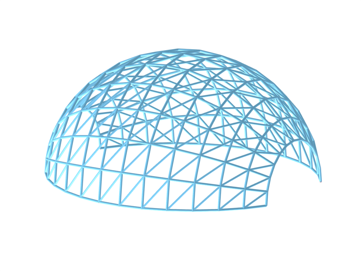 Model 004927 | Steel Round Grid Shell