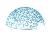 Model 004927 | Steel Round Grid Shell