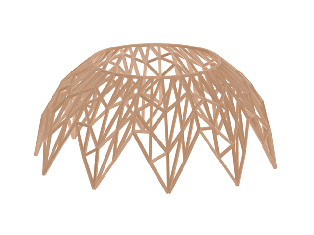 Model 004928 | Timber Sphere Grid Shell