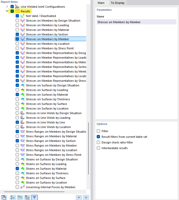Selecting Stresses, Stress Ranges, and Strains