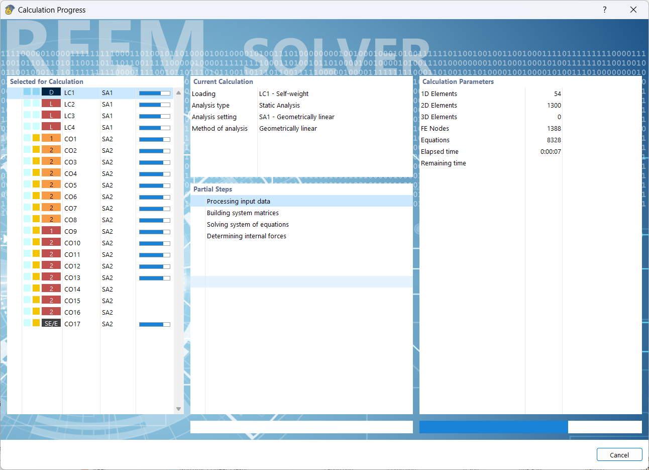 Calculation Progress