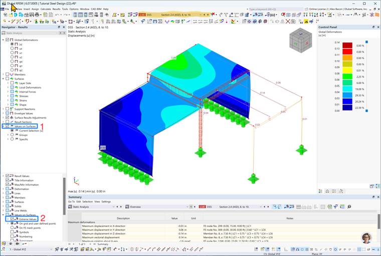 Extreme Values of Deformations for Seismic Design Situation
