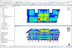 Deformation of Building PB9 in RFEM