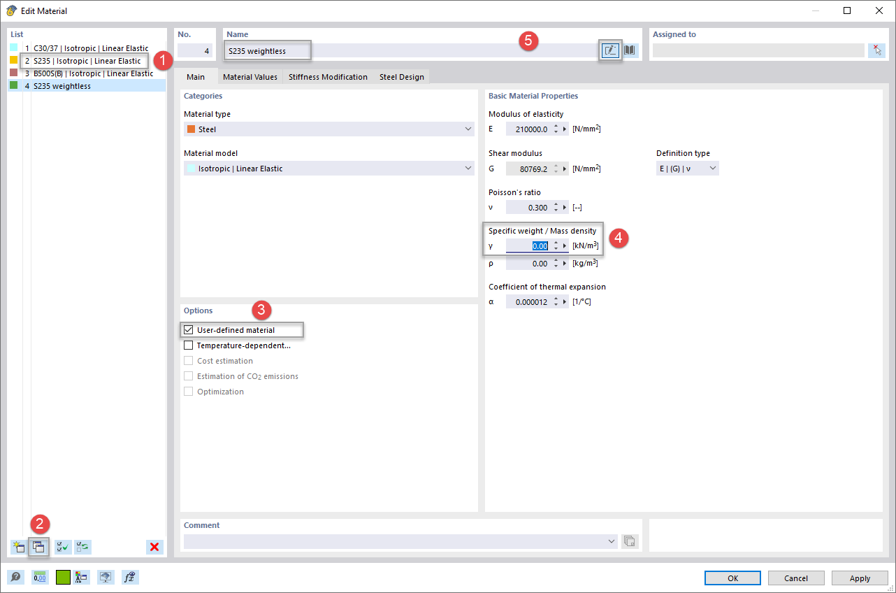 Creating Weightless Material as Copy