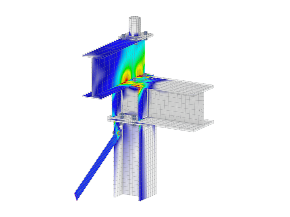 Model 004975 | Steel Connection I-Beams