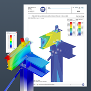 Model of Deformed Connection with Results in Printout Report from RFEM 6