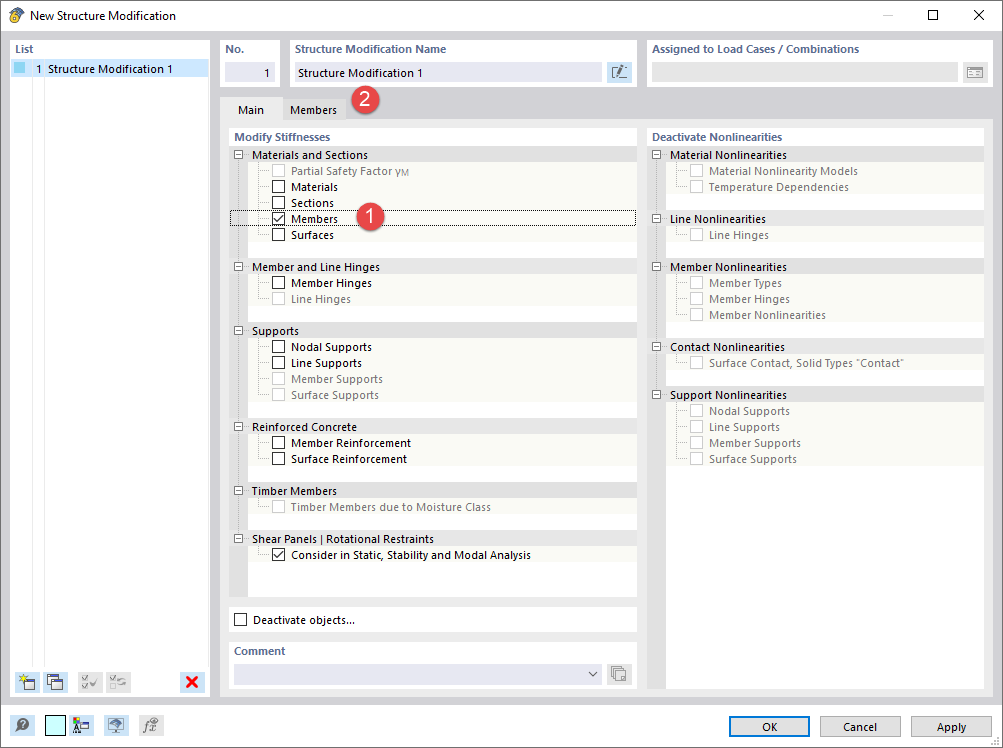 Creating Structure Modification for Members