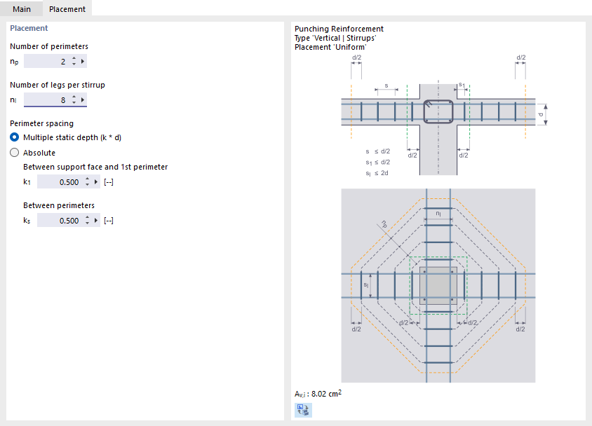 Punching Shear Reinforcement with Constant Distribution