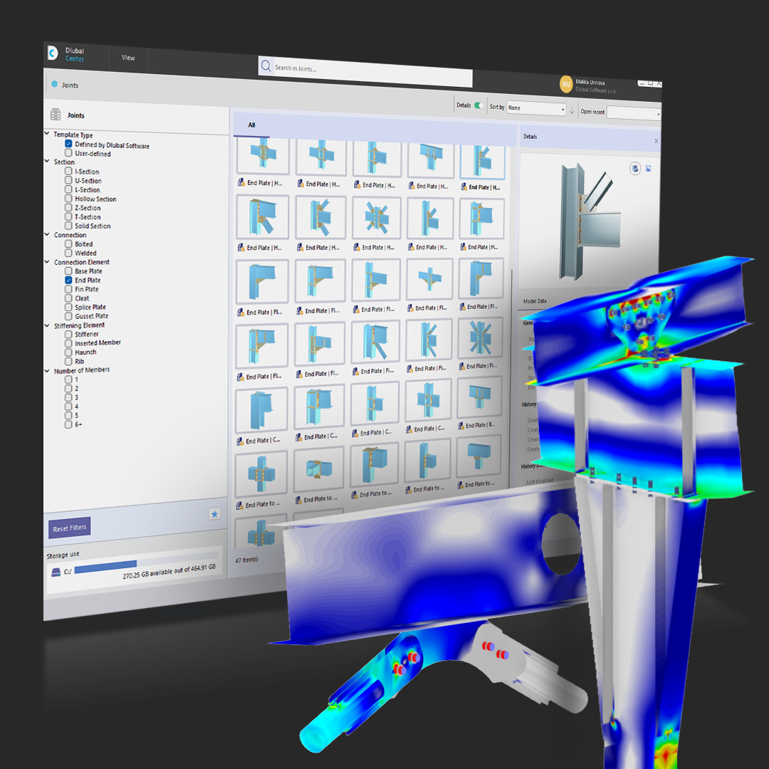 New Feature | New Template Library in Steel Joints