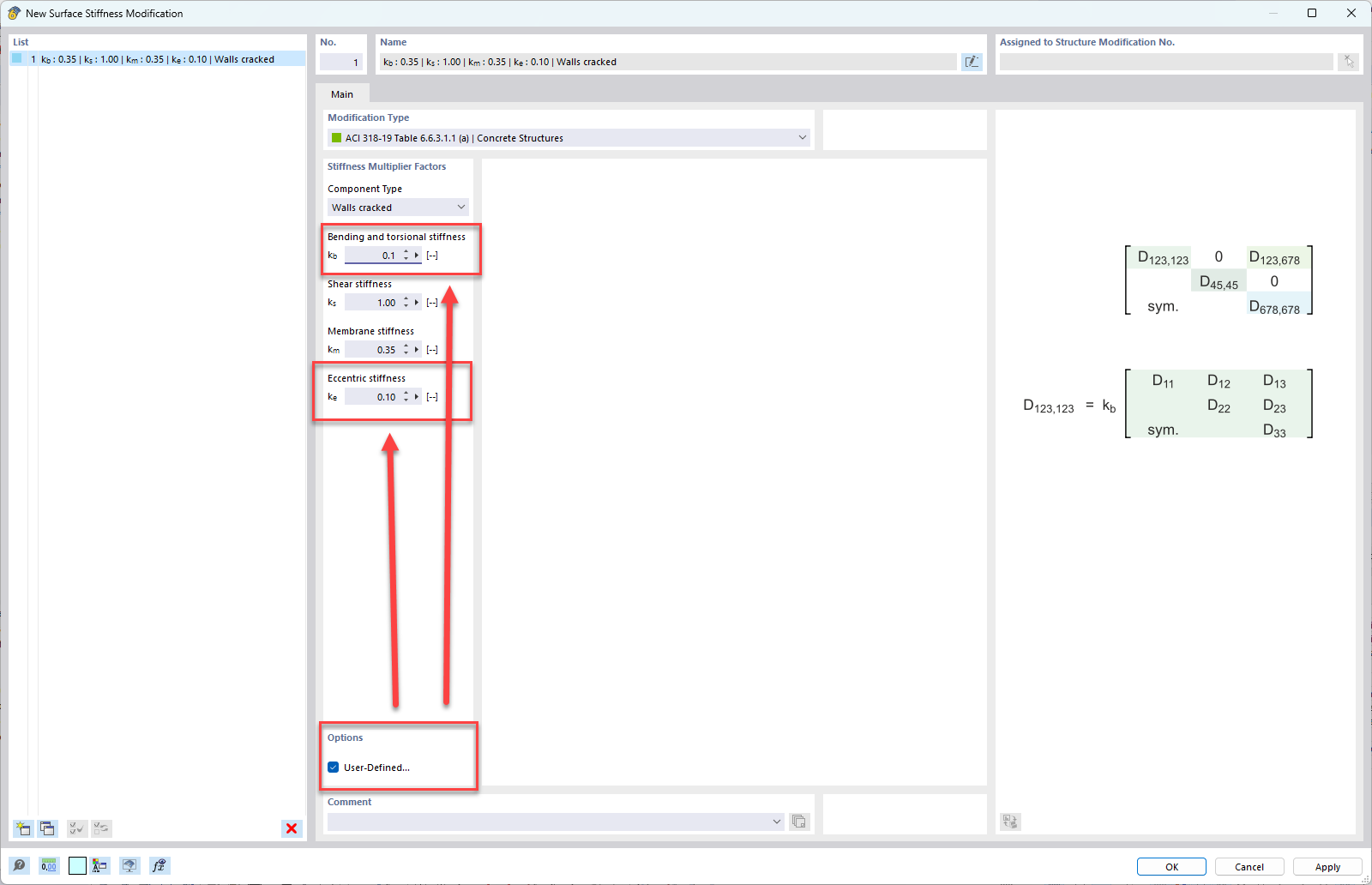 KB 001732 | Concrete Stiffness Modification in RFEM 6 According to ACI 318-19 and CSA A23.3:19