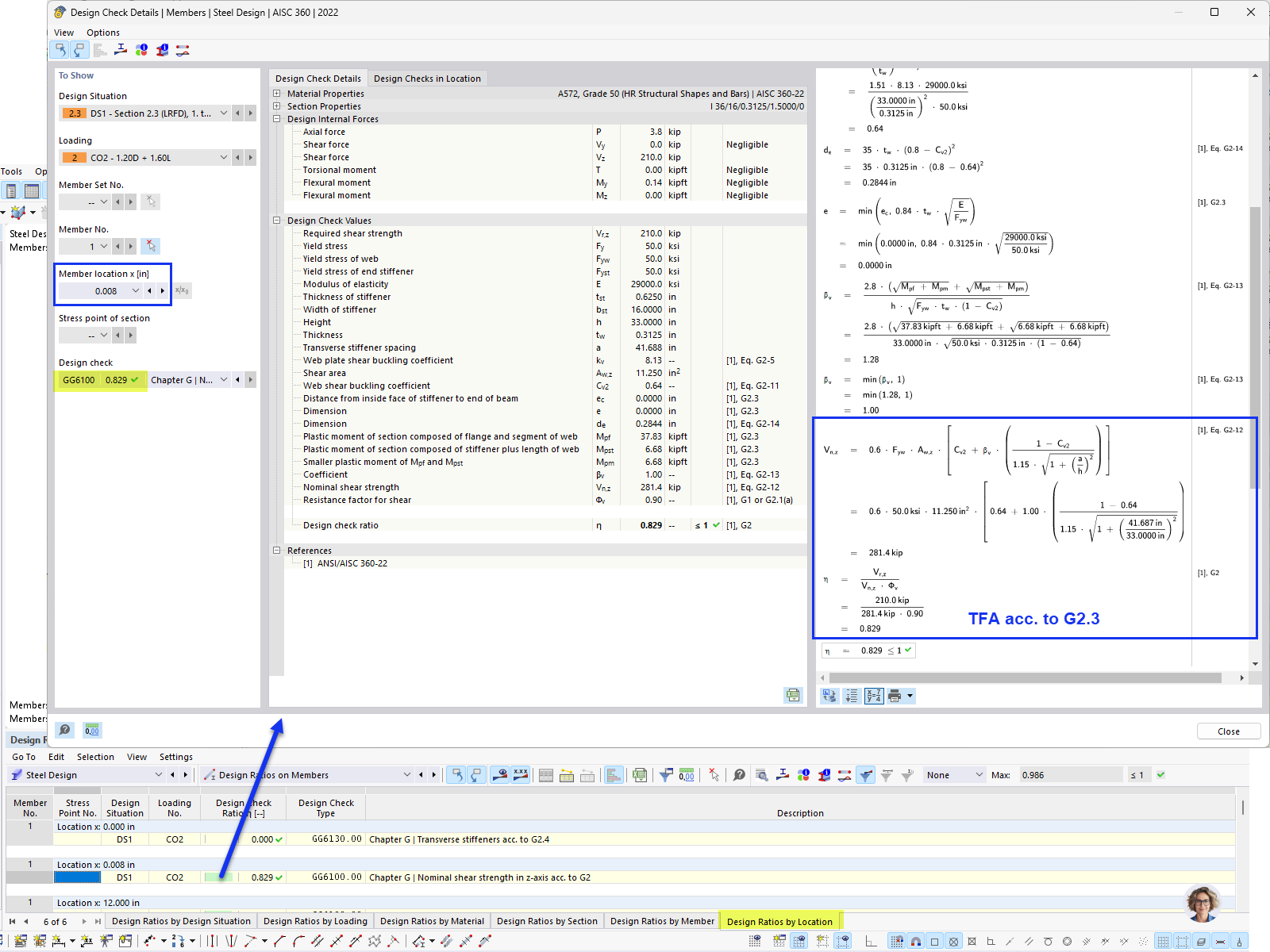 KB 001883 | Plate Girder Design According to AISC 360-22 in RFEM 6