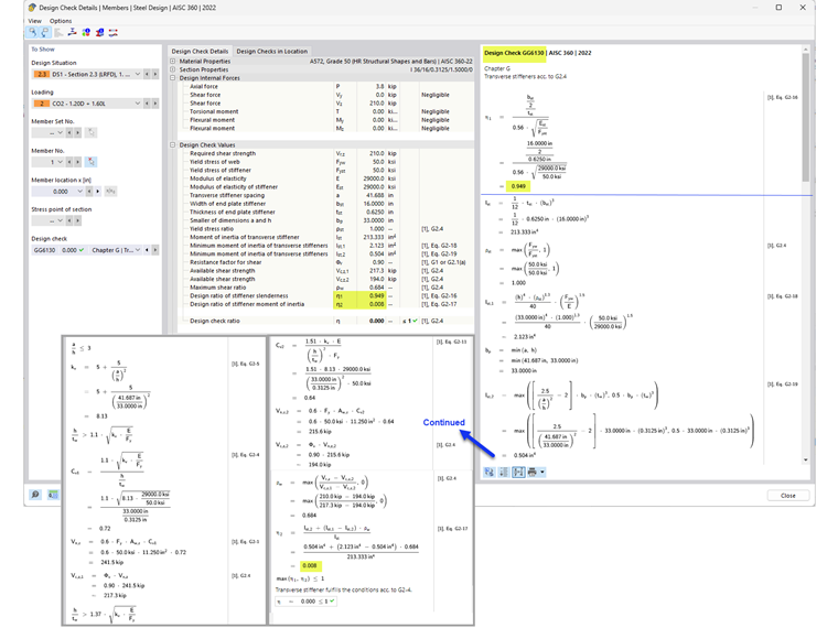 KB 001883 | Plate Girder Design According to AISC 360-22 in RFEM 6