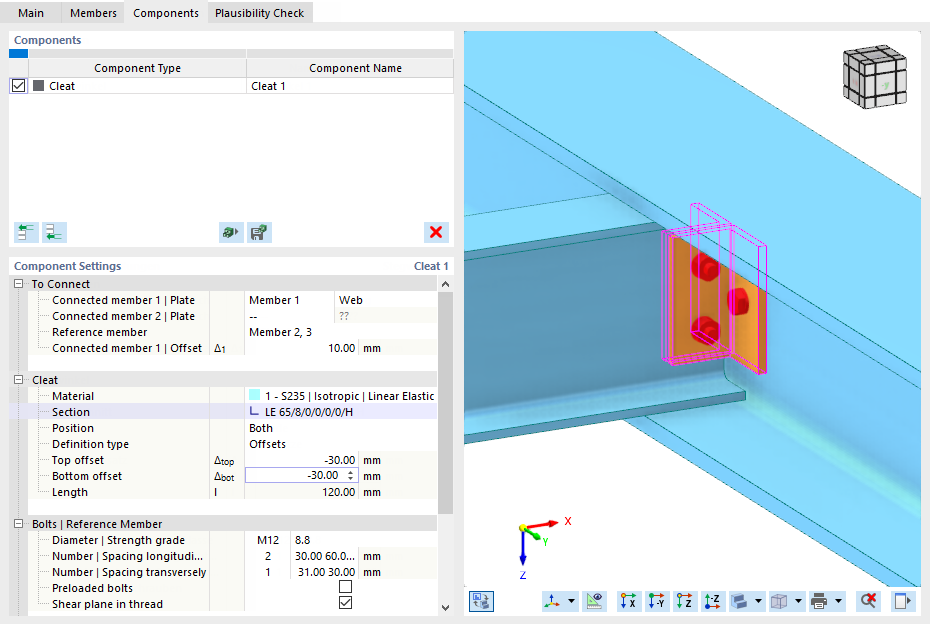 Editing Component Settings