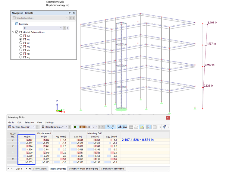KB 001885 | Assessment of Story Drift under Seismic Loads According to ASCE 7-22 and Building Model