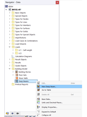 Creating Wall-Like Beam via Navigator Shortcut Menu