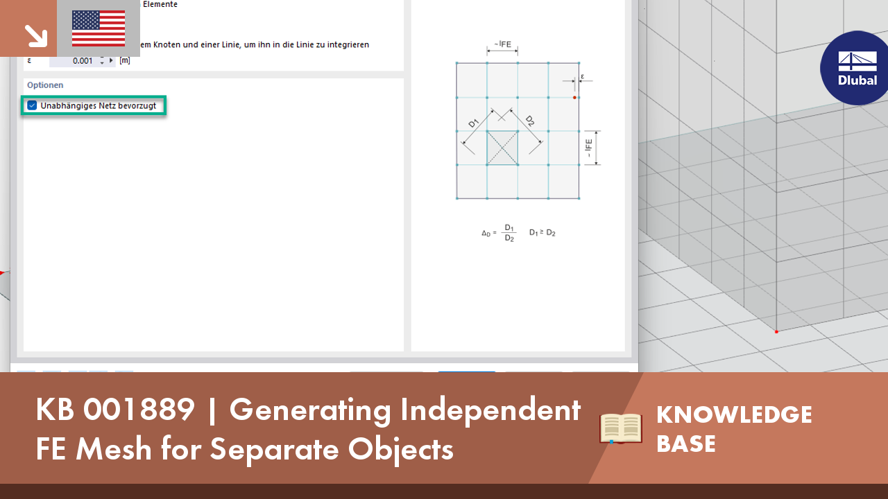KB 001889 | Generating Independent FE Mesh for Separate Objects