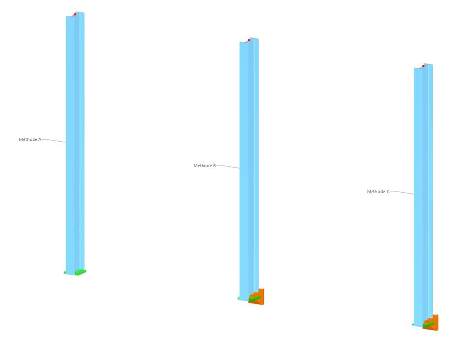 Model 005073 | Steel Columns with Different Methods of Stability Analysis