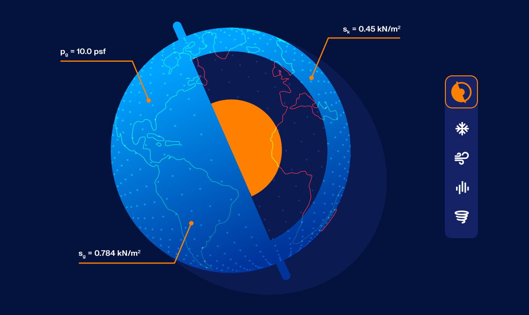 Dlubal's Geo-Zone tool assists engineers in determining precise load specifications for various regions using online geospatial data.