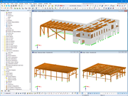 RFEM Model of Hybrid Aircraft Manufacturing Plant | © LCA Construction Bois
