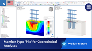 Pile member for geotechnical analysis of thermodynamics in structural design.