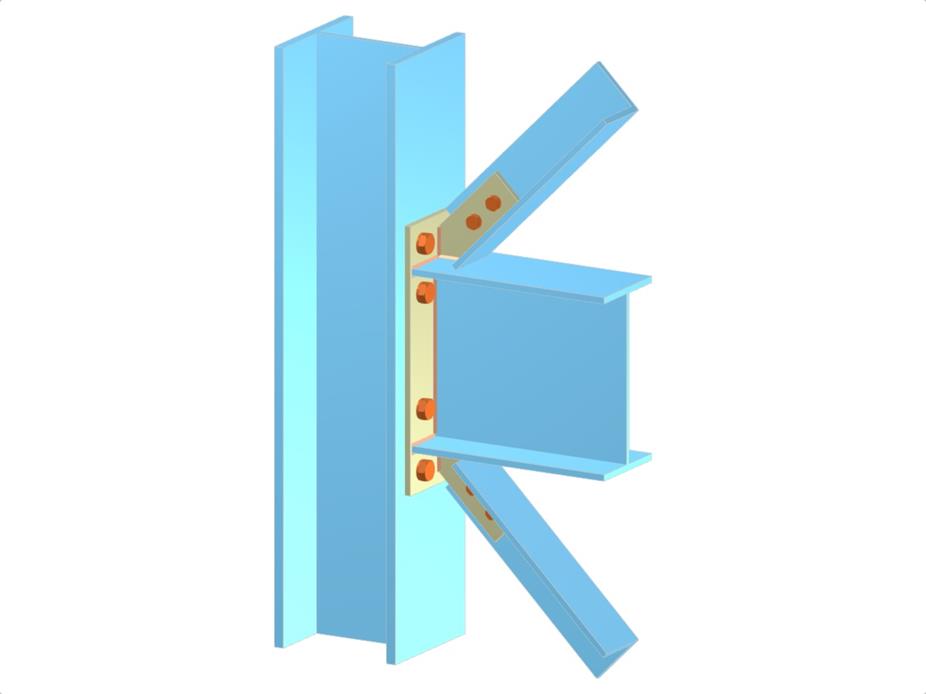 Model 005101 | Bracing | Beam and Diagonals to Continuous Column