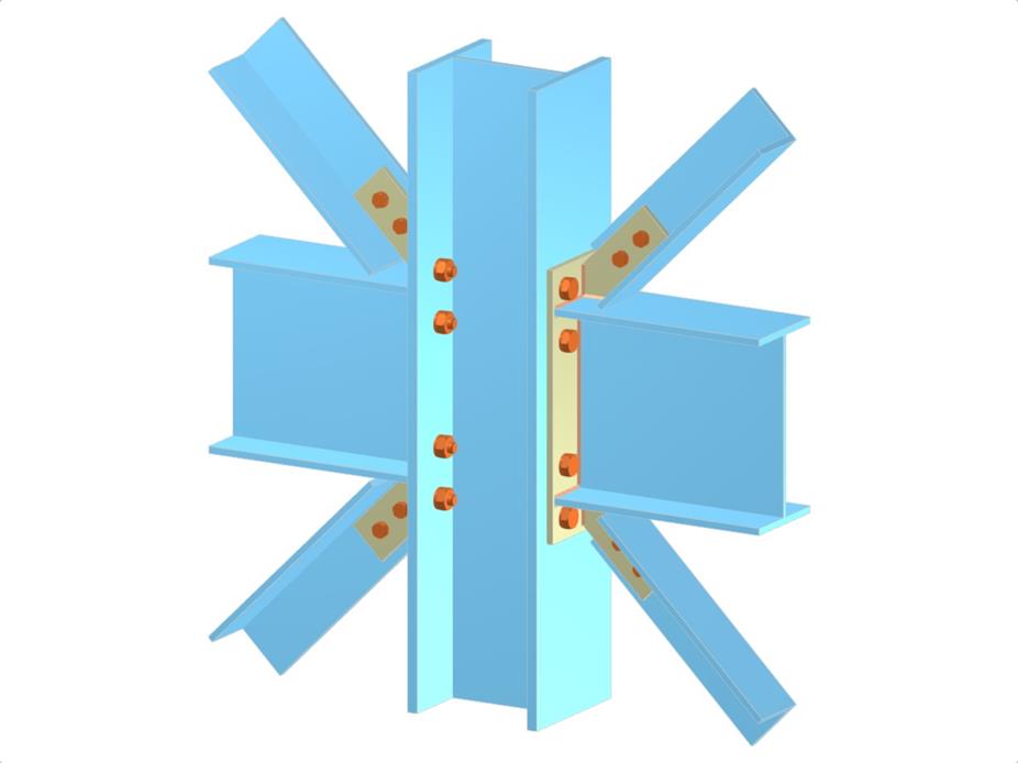 Model 005106 | Bracing | Beams and Diagonals to Continuous Column